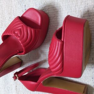 Sexy Aldo Heart /Valentine Red Platform Heels